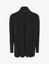 Gilet long en maille - Noir - 1