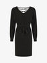 Robe mi-longue ajourée dans le dos - Noir - 1