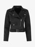 Veste style perfecto en suédine - Noir - 4