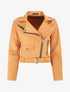 Veste style perfecto en suédine - Camel - 1
