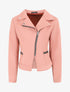Veste style perfecto en suédine - Rose - 4