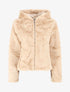 Veste à capuche en fourrure synthétique - Beige - 1
