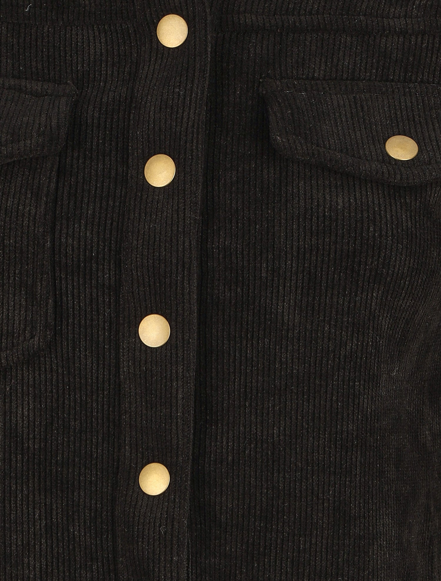 Surchemise en velours cotelé - Noir - 3