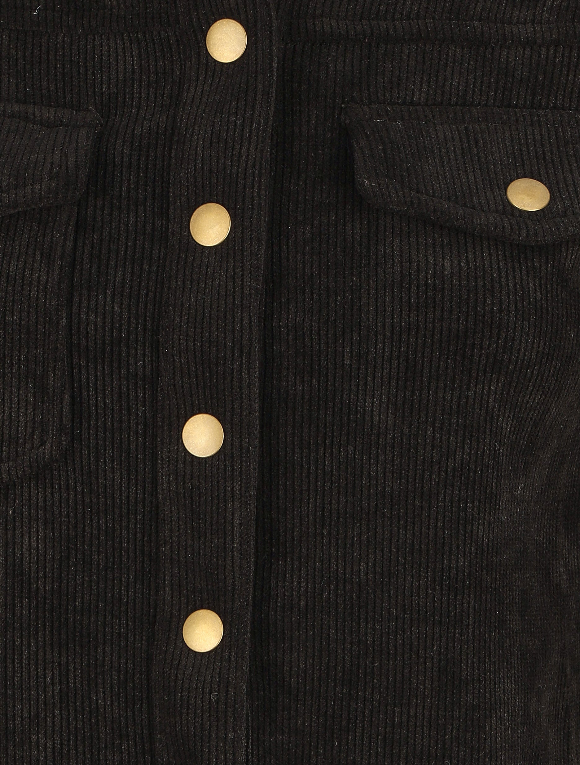 Surchemise en velours cotelé - Noir - 3