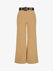 Pantalon ample taille haute - Beige - 4