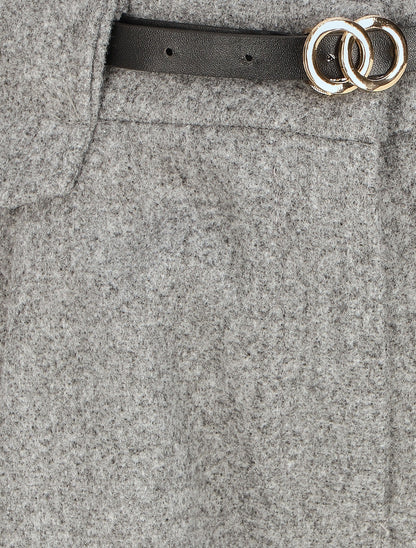 Short droit en feutrine - Gris - 3