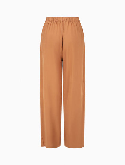 Pantalon ample à taille élastiquée - Rouille - 2