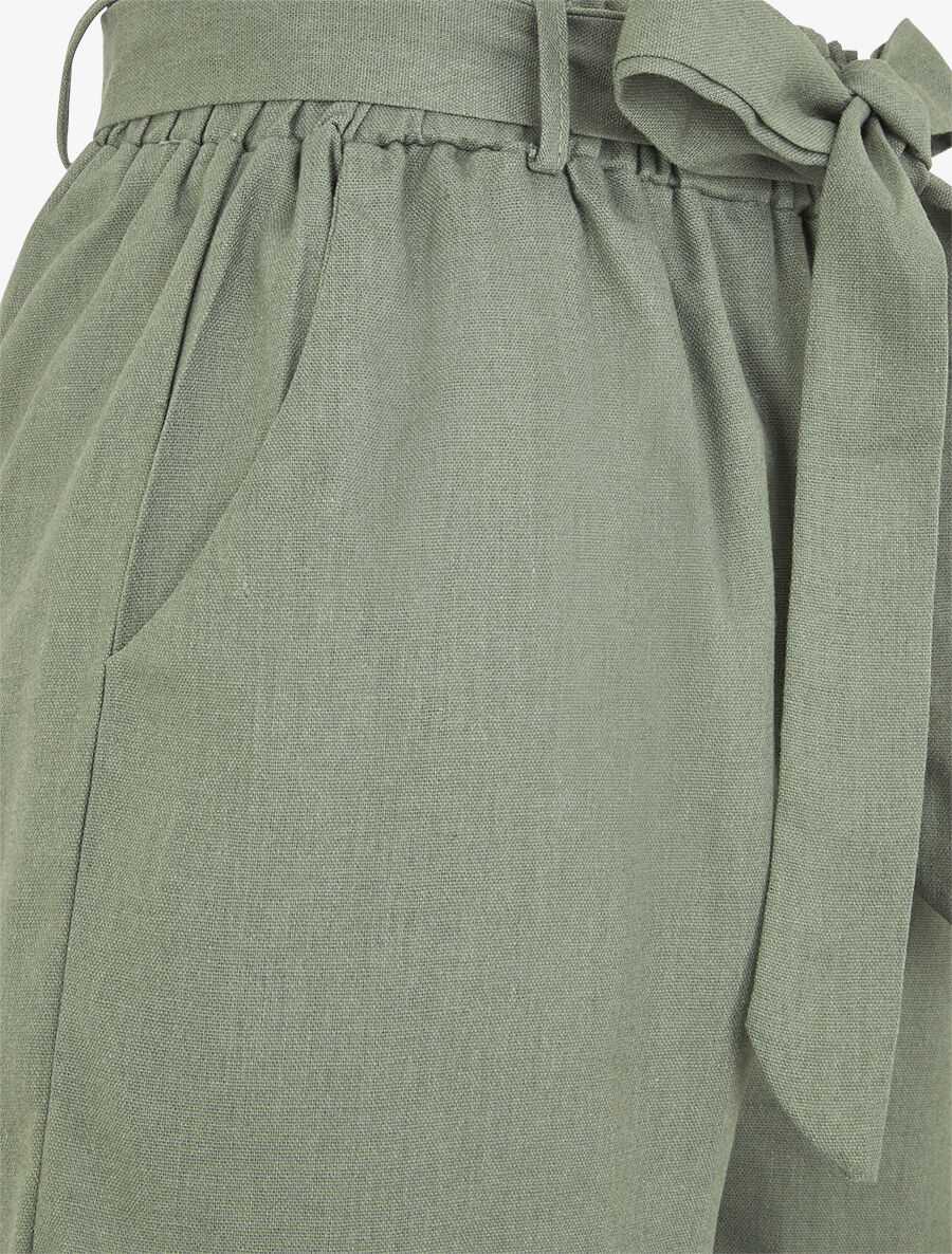 Short uni à revers - Kaki - 3