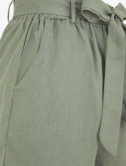 Short uni à revers - Kaki - 3