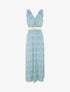 Robe imprimé fleuri à nœuds aux épaules - Vert d&