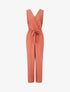 Combinaison ample sans manches col cache-coeur - Vieux rose - 1