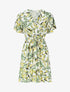 Robe mi-longue imprimé feuillage - Vert - 5