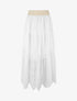 Jupe taille haute ajourée - Blanc - 4