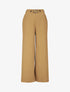Pantalon ample taille haute à boucle - Camel - 4