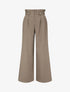 Pantalon ample uni à taille haute - Taupe - 1