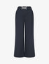 Pantalon ample à boucle style noeud - Marine - 1