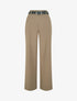 Pantalon ample à taille élastiquée - Taupe - 1