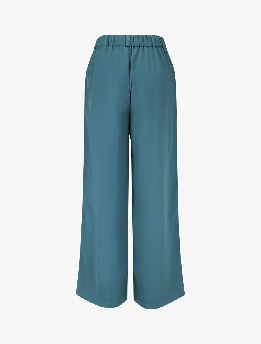 Pantalon ample à boucle fantaisie - Bleu canard - 2