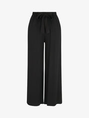 Pantalon fluide élastiqué - Noir - 1