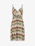 Robe courte à imprimé zig-zag - Vert - 1