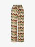 Pantalon fluide à imprimé zigzag - Vert - 4