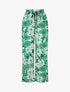 Pantalon fluide à imprimé hawaien - Vert - 1