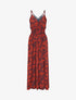 Robe longue fendue à dos ajouré - Bleu nuit - 6