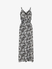 Robe longue fendue à dos ajouré - Noir - 6