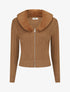 Gilet zippé et col à fourrure synthétique - Camel - 1