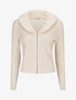 Gilet zippé et col à fourrure synthétique - Crème - 4