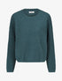 Pull droit uni en maille fantaisie - Bleu canard - 4
