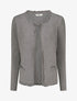Gilet uni à bords effilochés - Gris - 1