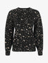 Pull uni à imprimé moucheté irisé - Noir - 1