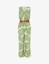Combinaison sans manches imprimé tropical - Vert - 1
