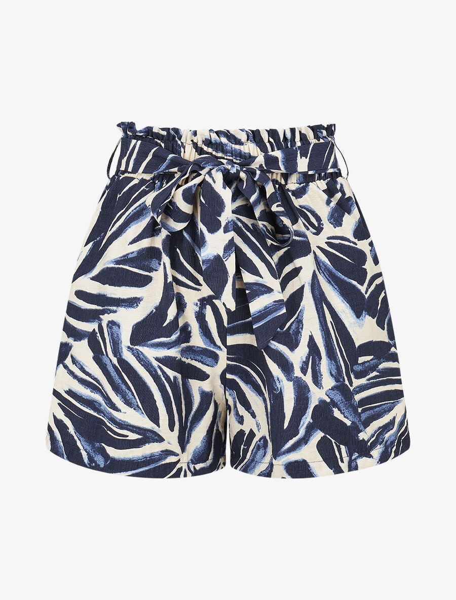 Short paper bag imprimé abstrait - Marine - 1