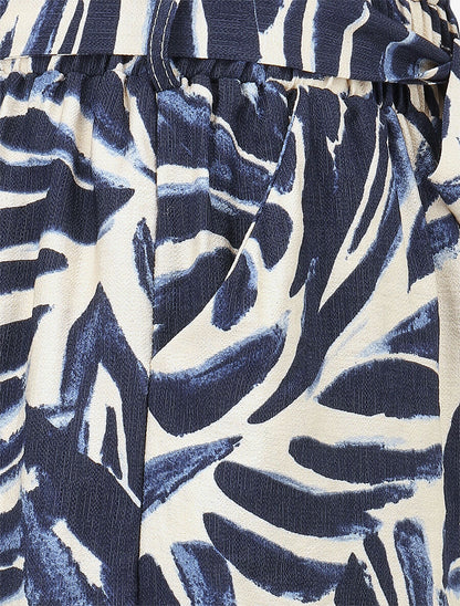 Short paper bag imprimé abstrait - Marine - 3