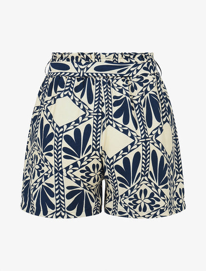 Short paper bag imprimé ikat - Marine - 2