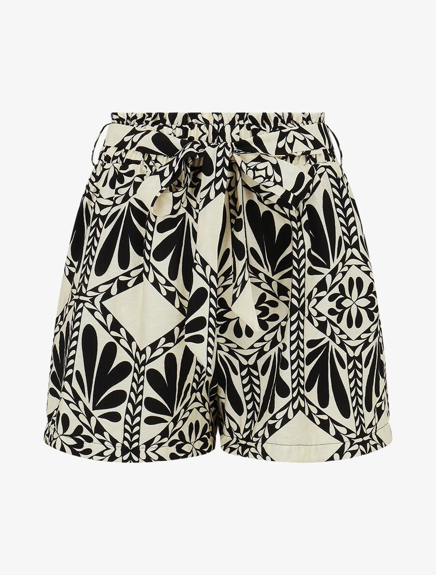 Short paper bag imprimé ikat - Noir - 4