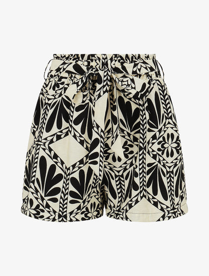 Short paper bag imprimé ikat - Noir - 4