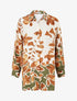 Chemise ample manches longues imprimé floral - Marron - 1