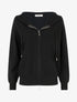 Sweat à capuche en maille - Noir - 1