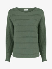 Pull uni à col rond - Kaki - 1