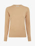 Pull ajusté en maille texturée à col rond - Camel - 1