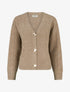 Gilet irisé à boutons métalliques - Taupe - 1