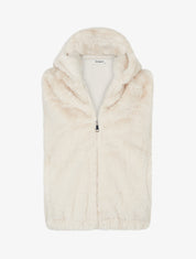 Veste sans manches en fausse fourrure - Écru - 1