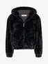 Manteau court en fourrure synthétique - Noir - 1