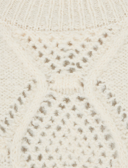 Pull duveteux oversize - Crème - 3