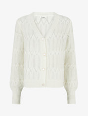 Gilet duveteux à détail irisé - Crème - 1