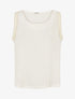 Top fluide uni sans manches - Crème - 1