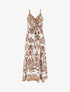 Robe longue à imprimé ikat - Marron - 1